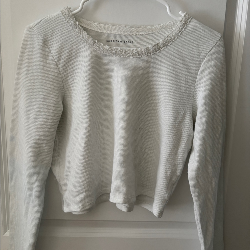 American Eagle Outfitters Cream Long Sleeve